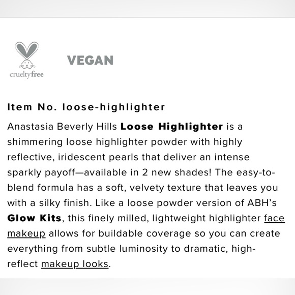 Anastasia Beverly Hills Loose Highlighter in SNOWFLAKE ✨Silver✨ - Picture 8 of 10